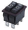 R5 διπλός διακόπτης κουμπιών υπόλοιπου κόσμου, 32*25mm, 16A 250V, 20A 125V, κατοικία PA66, με/χωρίς λαμπτήρα