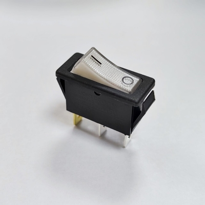 Λευκό LED φωτιζόμενο Rocker Switch, R4, 33x15mm, ON-OFF, 15A 125V