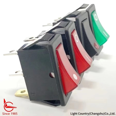 Καλή ποιότητα ON-OFF R4 Rocker Switch με κόκκινο φως 33 * 15mm 16A 250V UL VDE
