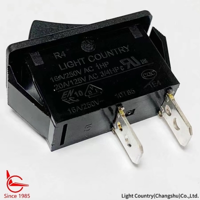 Ταϊβάν Light Country R4 Μαύρο ON OFF Rocker Switch 33*15mm 16A 250V