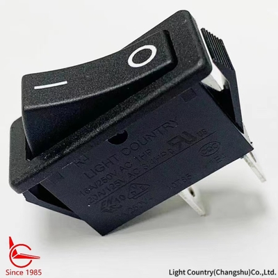 Ταϊβάν Light Country R4 Μαύρο ON OFF Rocker Switch 33*15mm 16A 250V